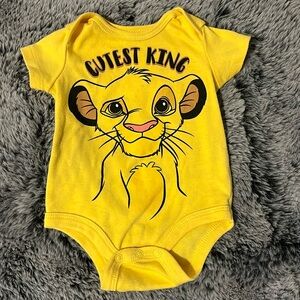 Cutest King 3-6 month Disney Baby Onesie